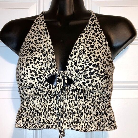 URBAN OUTFITTERS Jolie Cheetah Leopard Cutout Cami Top Womens Medium - Picture 3 of 15